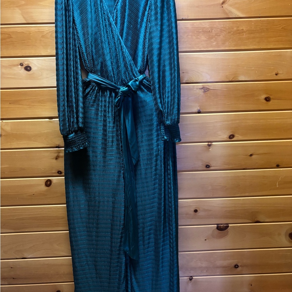 Flying Tomato Emerald Green Wrap Jumpsuit with Tie Waist